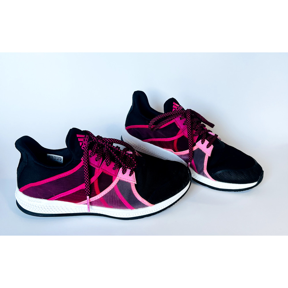 Womens Size 9 Adidas Gymbreaker Bounce Training Shoes Black w/pink Great Cond. - Picture 2 of 11